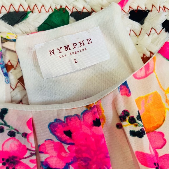 Neon floral size L this strap dress - Picture 2 of 2